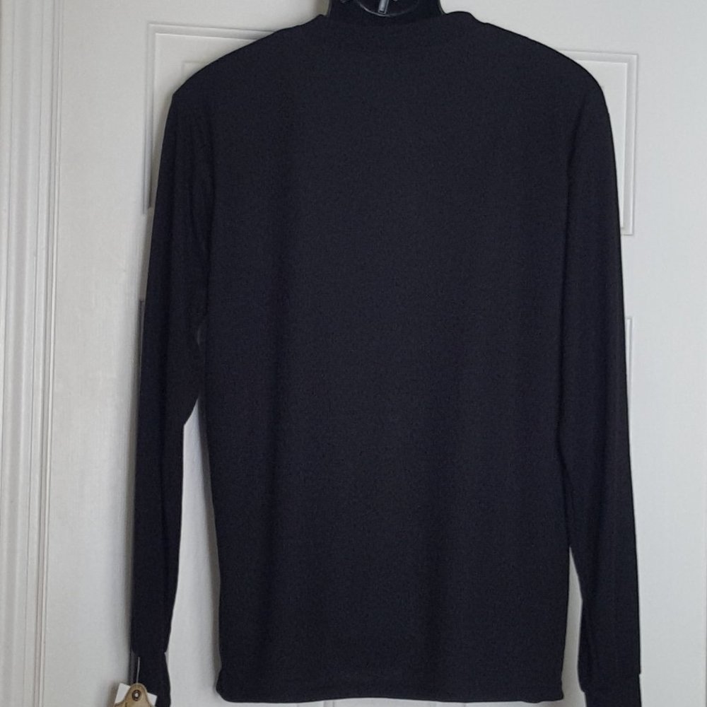 Black Button Collar Mossy Oak Long Sleeve Slip On Pull Over Shirt Mens Size XL - Picture 2 of 8